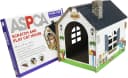 Cardboard Cat House Hideaway Playhouse with Cat Scratcher Scratching Pad 19" L x 13" W x 17" H