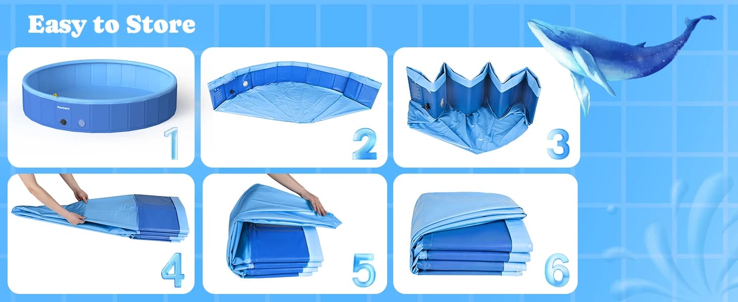 Foldable Dog Pool with Sprinkler and RGB LED Light — collection imagery