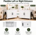 31.5" L Cat Litter Box Enclosure with Barn Door