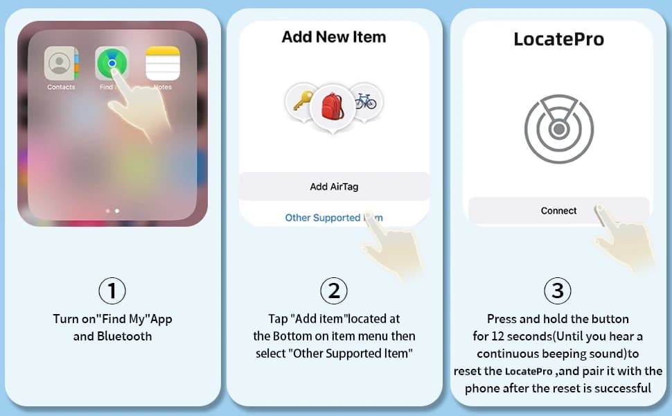 2 Pack Tracker Tags — Finder Apple Find My MFi Certified Waterproof iOS Only — product details