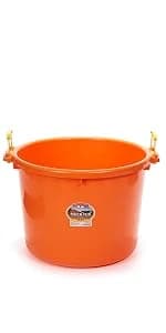 Plastic Hook Over Feeder | Mountable Livestock and Pet Feed Bucket | Horse Feed Bucket | Made in USA | 15 Quarts — product details