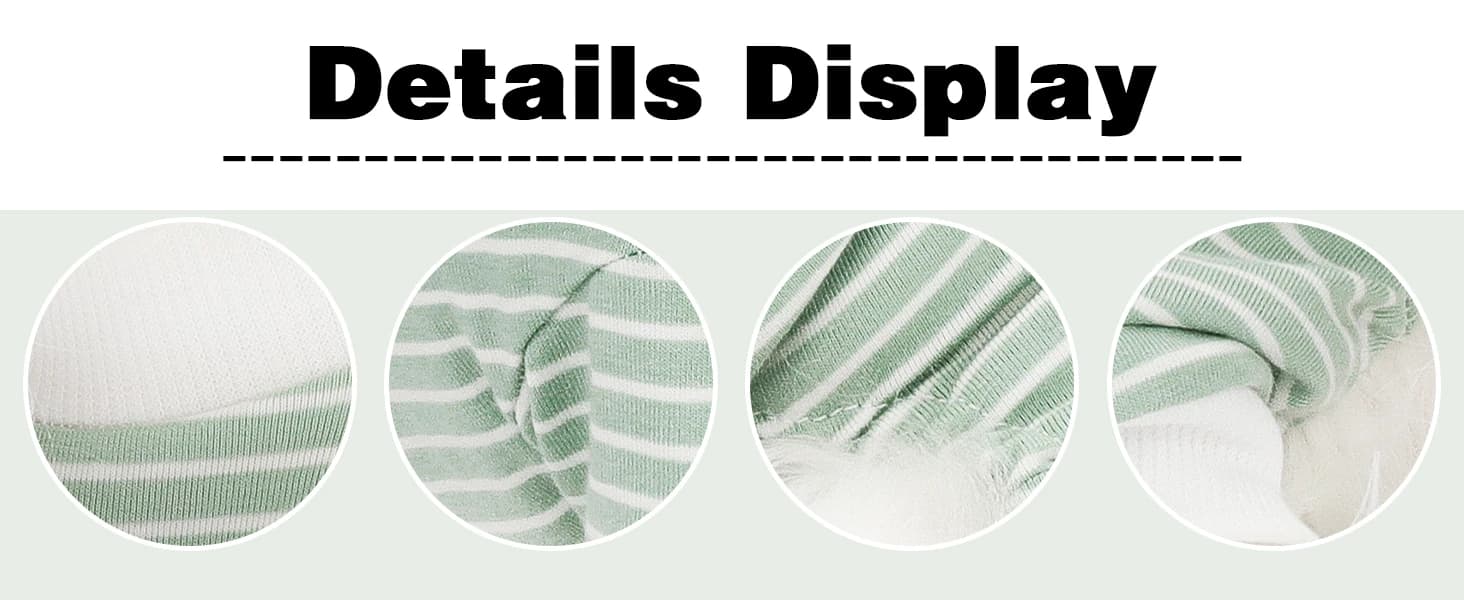 Green Striped Dog Pajamas: 4-Legged Cotton Stretchable Jumpsuit Pjs - Lightweight Cozy Puppy Onesie Clothes — product details