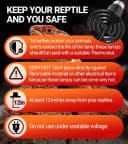 100W Reptile Heat Lamp 2Pack Ceramic Heat Emitter Night Heat Lamp Bulbs Reptile Terrarium Heat lamp Tank Heat