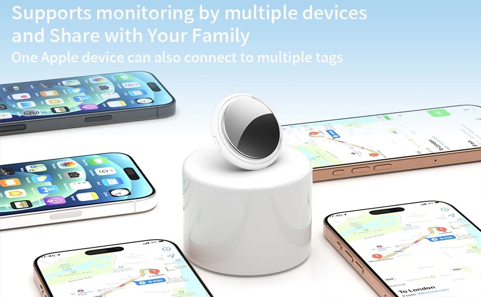 2 Pack Tracker Tags — Finder Apple Find My MFi Certified Waterproof iOS Only — product details