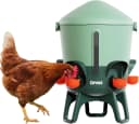 Insulated Chicken Waterer, 3 Gallon | Automatic Poultry Water Dispenser with 5 Cups and Nipples Included |