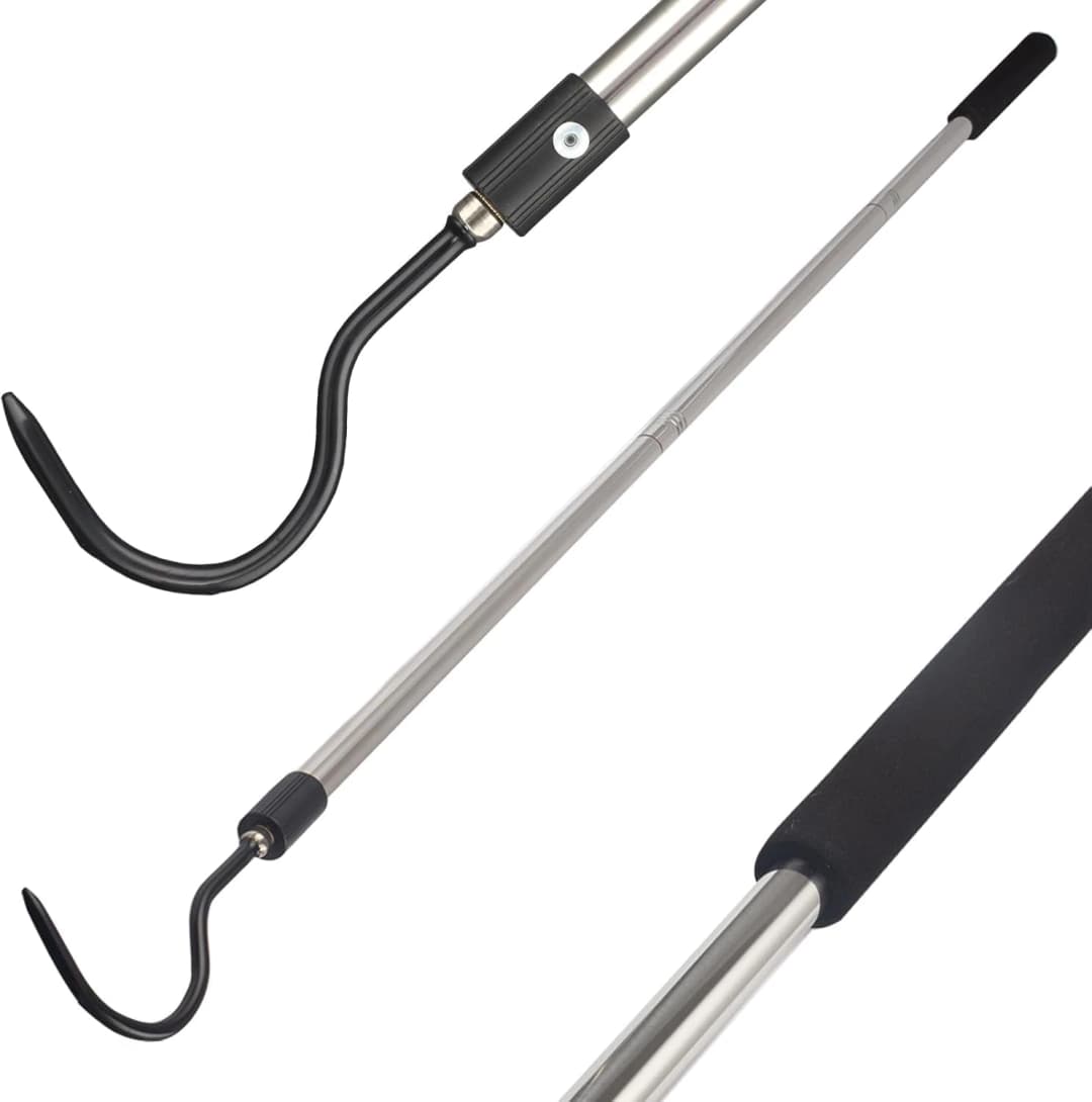 Snake Hook Heavy Duty — Snake Hook Retractable 35"-65" Catcher Hook for Rattlesnakes Ball Python Rattle Cobra