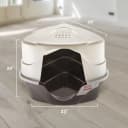 Advanced Hooded Corner Cat Litter Box with Charcoal Filter