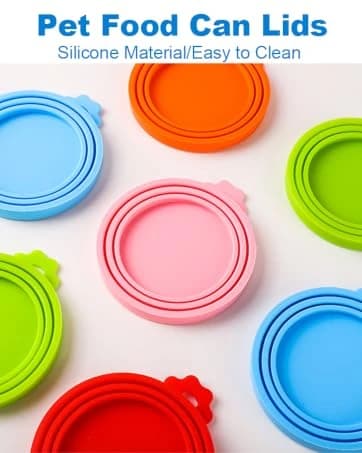 6 packs Pet Food Can Lids — Food Safe BPA-Free and Dishwasher Safe — collection imagery