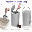 Litter Champ Cat Litter Disposal System — Hands-Free Pedal Trash Can
