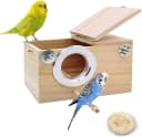 Parakeet Nesting Box — Wood Bird Nest House for Cage