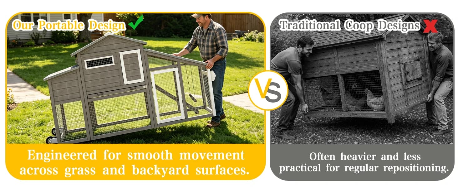 Large Wooden Chicken Coop with Run and Wheels — Why Choose Our Chicken Coop Over Others?