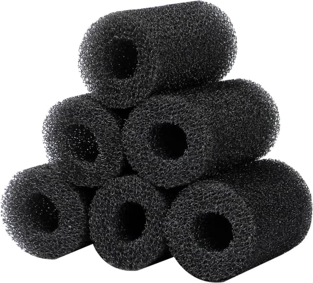 6-Pack Pre-Filter Sponge for Aquarium Shrimp Fry Fish Tank Filter 0.8” Intake