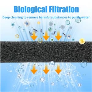 2 Pack Aquarium Bio Sponge Filter Media Pad Cut-to-Size Open Cell Foam Sheet for Fish Tank Sump (9" x 9" x — collection imagery