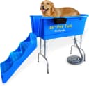 45" Pet Grooming Bathtub Dog Wash Station | Heavy Duty Bathing Tub (Bathtub and Stairs Combo)