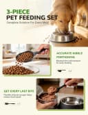Dog Food Scoop Set with Silicone Can Scraper
