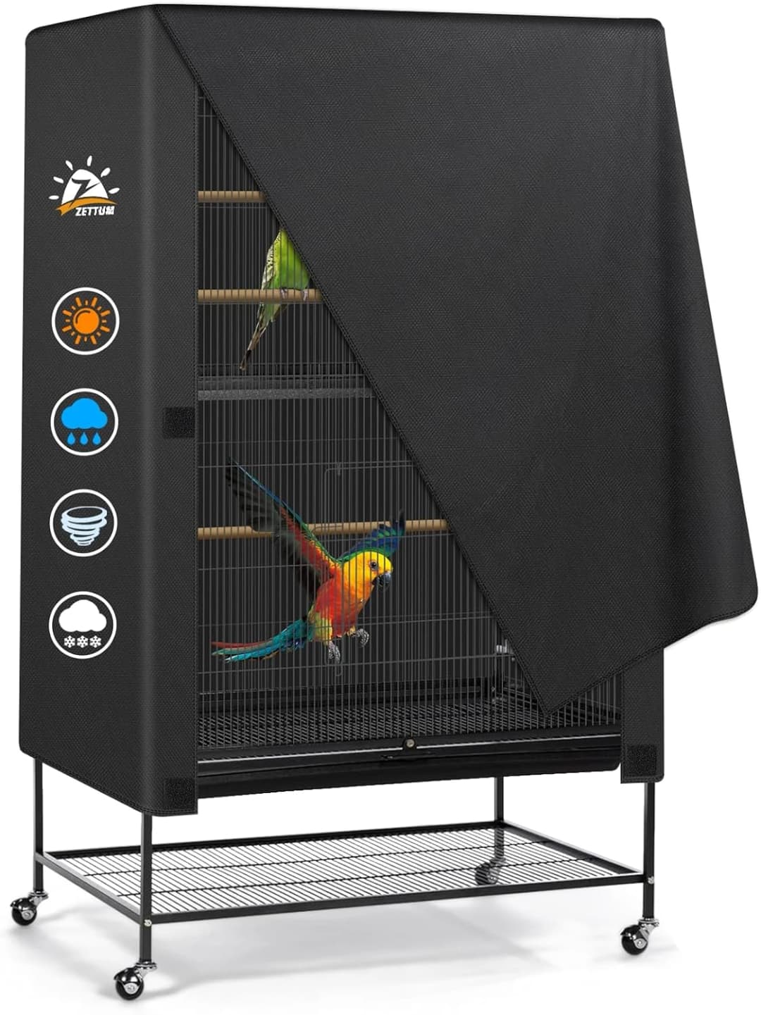 Bird Cage Cover - 600D Bird Cage Covers for Night Heavy Duty and Waterproof