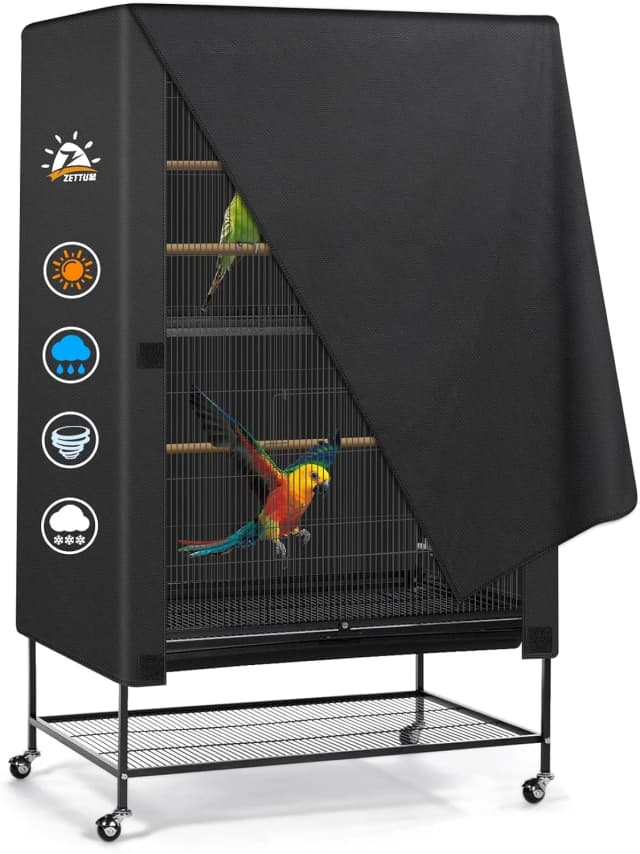 Bird Cage Cover - 600D Bird Cage Covers for Night Heavy Duty and Waterproof