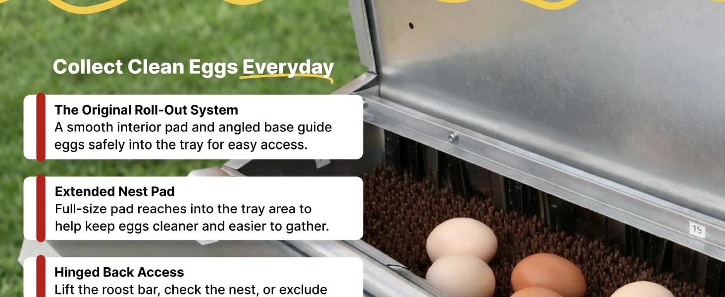 Nesting Boxes for Chickens — Roll Away Laying Boxes — product details