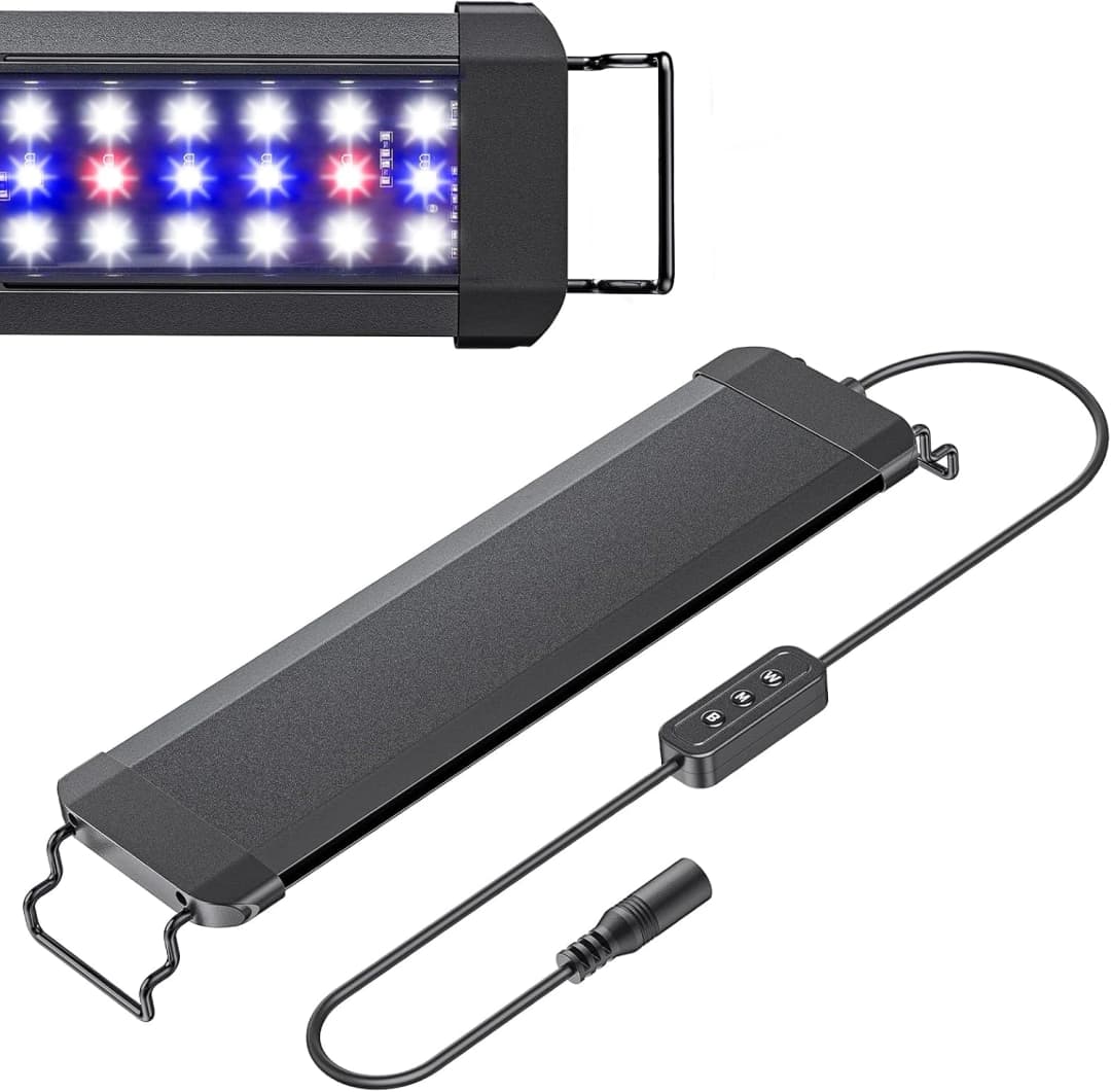 11 W Terrarium Light for 12" to 18" Terrarium Extendable Reptile Tank Light with Full Spectrum Brilliant White — Pattern Name: Basic / Size: 12-18 Inch (11W)