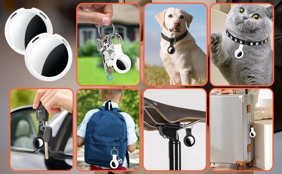2 Pack Tracker Tags — Finder Apple Find My MFi Certified Waterproof iOS Only — product details