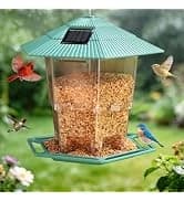 Bird Houses for Outside Real Wood-Look Resin Bird House with Hanging Chain – Waterproof and Durable Forest — collection imagery