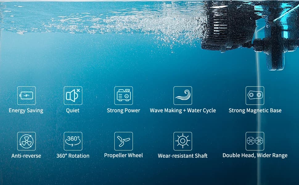 2100GPH Double Head Aquarium Wave Maker — product details