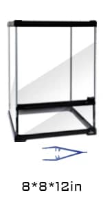 11 Gallon Tall Reptile Glass Tank 12"x12"x18",Pre-Assembled Vertical Terrarium Enclosure with Front Openning — product details