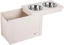 ECOFLEX Elevated Dog Feeder with 2 Stainless Steel Bowls and Sliding Lid Storage Bin