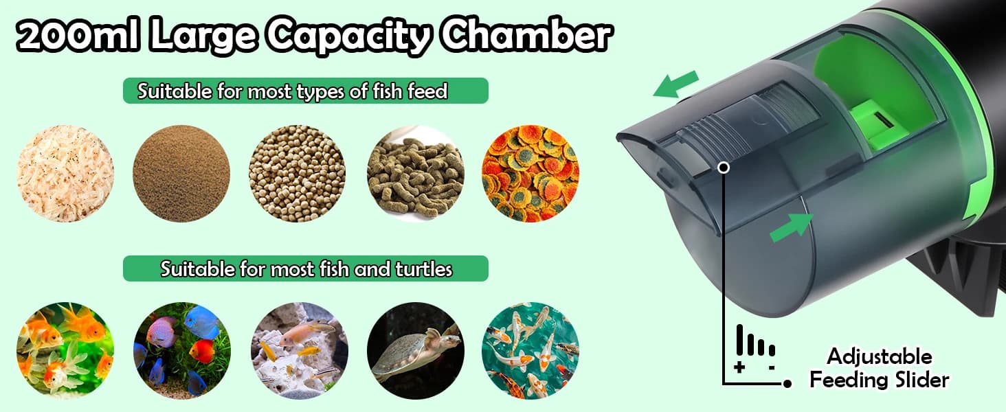 Automatic Fish Feeder for Aquarium Easy Setup & 4 Timers — product details