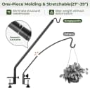 Heavy Duty Deck Hook — 27"-39" Adjustable Metal Deck Railing Hooks for Hanging Bird Feeders