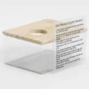 Hamster Sand Bath Box – Clear Acrylic Habitat Bath with Wooden Lid for Dwarf Hamsters