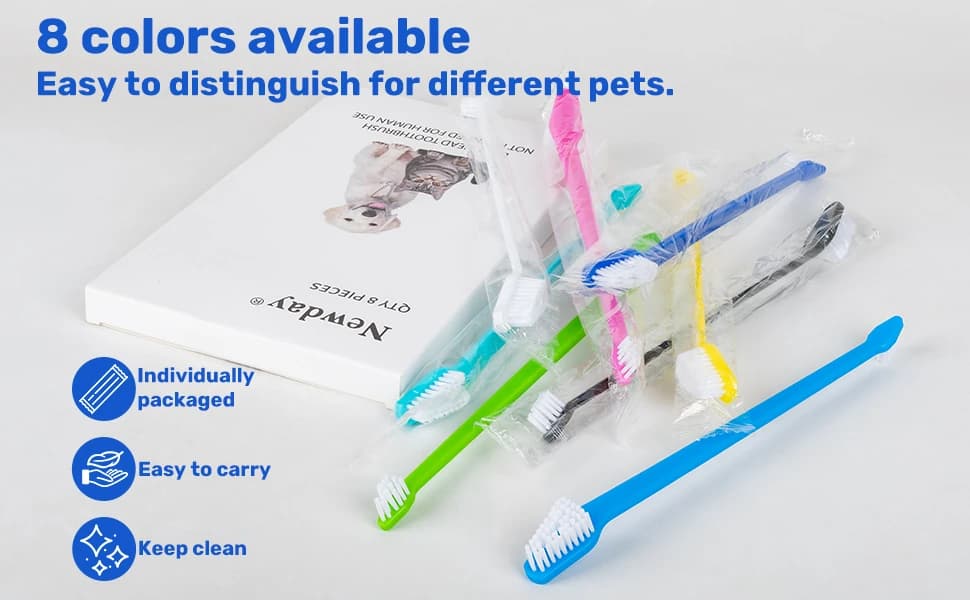 Dog Toothbrush Set of 8 - Dual Headed — product details