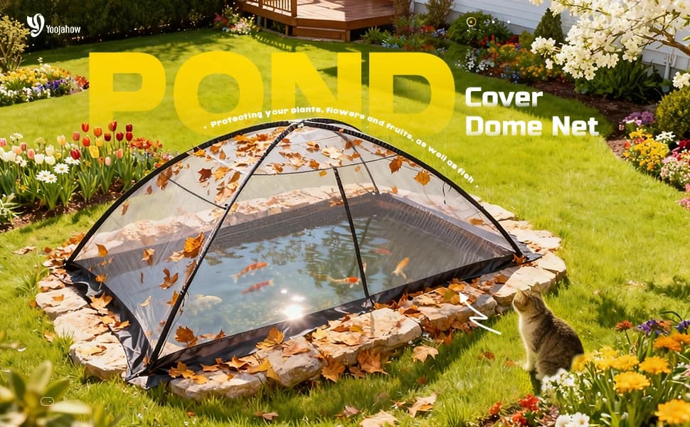 10x14 ft Pond Cover Dome Net with Frame for Outdoor Koi Leaves — product details