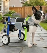 Four-Wheel Dog Mobility Cart with Front and Rear Support — collection imagery