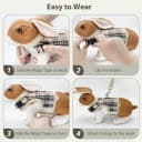 Plaid Breathable Rabbit Harness and Leash Set Escape Proof