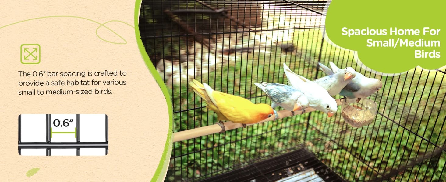 61" Playtop Parrot Bird Cage with Rolling Stand — product details
