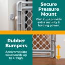 Universal Pet Gate: 26” - 42” Wide Dog Gate for Doorways with Pressure Fit or Swinging Door Hardware Mounting