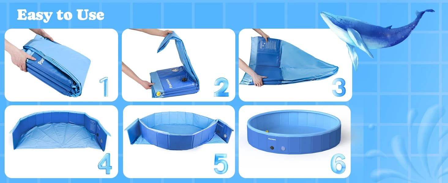 Foldable Dog Pool with Sprinkler and RGB LED Light — collection imagery