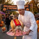 Hot Dog Costume for Dogs — Funny Hot Dog Dog Costume with Adjustable Fit