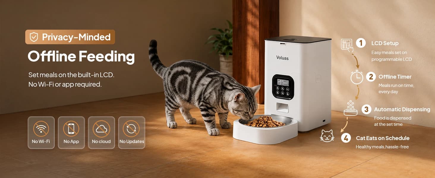 Automatic Cat Feeder — 4L Timed Dry Food Dispenser for Cats and Dogs — product details