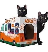 Cardboard Cat House Hideaway Playhouse with Cat Scratcher Scratching Pad 19" L x 13" W x 17" H — collection imagery