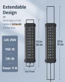 11 W Terrarium Light for 12" to 18" Terrarium Extendable Reptile Tank Light with Full Spectrum Brilliant White — Pattern Name: Basic / Size: 12-18 Inch (11W)