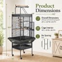 61" Playtop Parrot Bird Cage with Rolling Stand