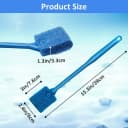 Fish Tank Cleaner with Five Sided Sponge Brush and Long Handle Aquarium Scrubber Alage Scraper for Glass