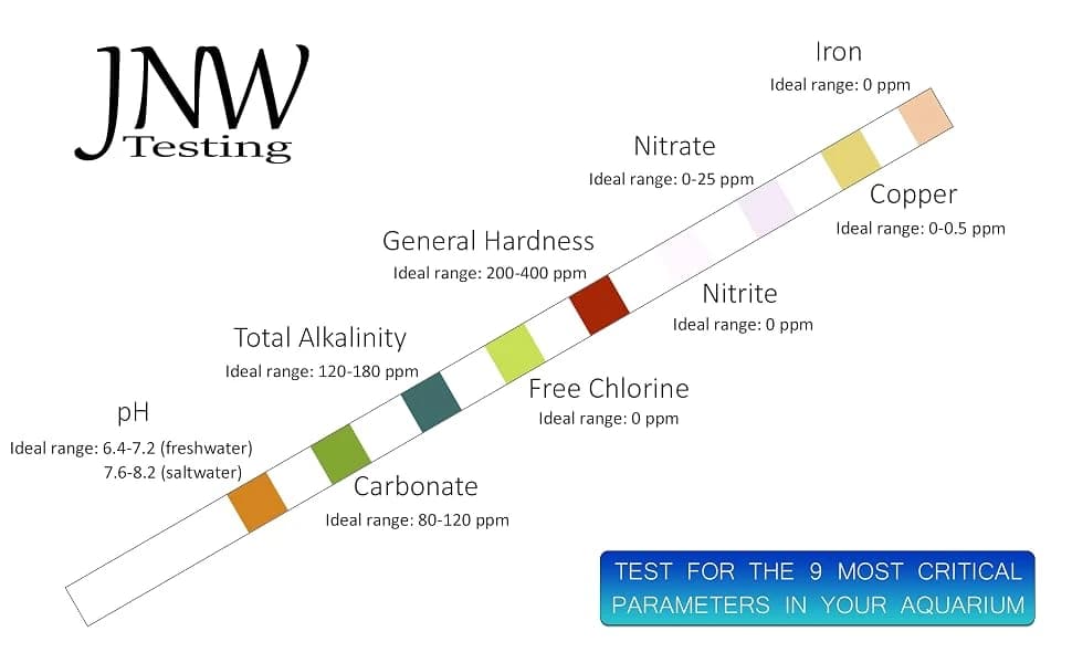 Aquarium Test Strips - 9-in-1 Aquarium Test Kit with eBook - Aquarium Water Test Kit with Quick and Accurate — product details