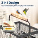 19 Inch Wrought Iron Travel Bird Cage for Cockatiel Parakeets