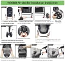 3 Wheel Pet Stroller Best Lightweight Foldable Compact Portable Jogger All Terrain Travel Pet Gear Puppy Kitty