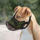 Pitbull Dog Muzzle Reflective Metal Mask Secure Wire Basket Muzzles for Large Sized Dogs Amstaff Soft Cage to