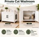 31.5" L Cat Litter Box Enclosure with Barn Door