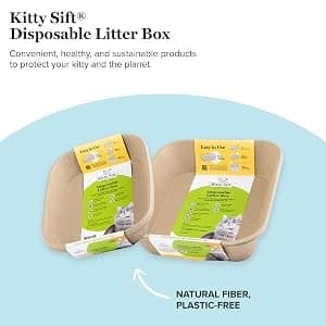 Disposable Cat Litter Box Large, 6 Count, Durable Portable for Travel and Home, Eco-Friendly Disposable Litter — collection imagery